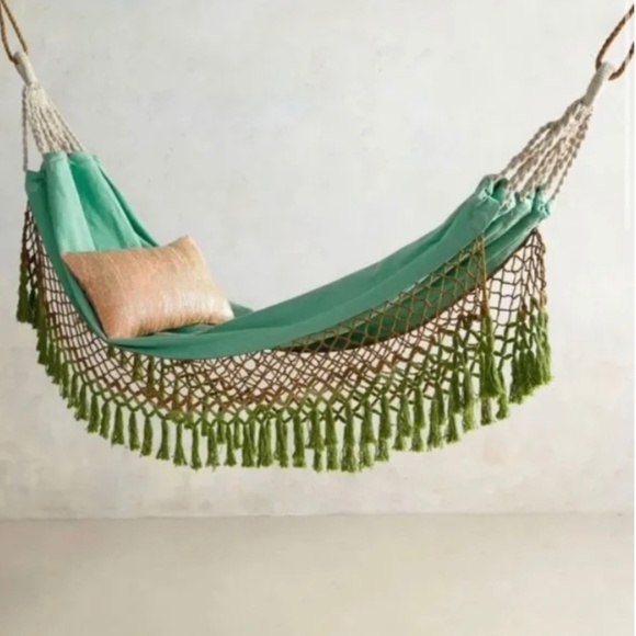 Anthropologie Other - Anthro Canyon Fringe Mint Green Hammock New with Tag